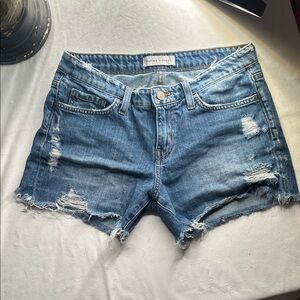 Flying Monkey Light Blue Distressed Jean Shorts